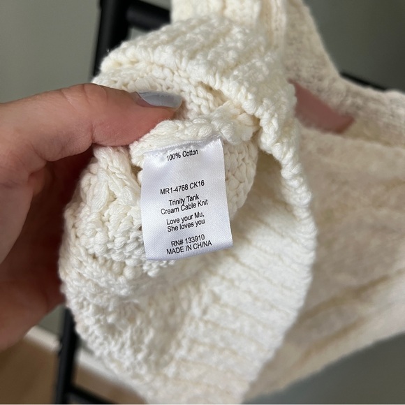 Show Me Your Mumu Cable-knit Trinity Tank - Picture 6 of 8